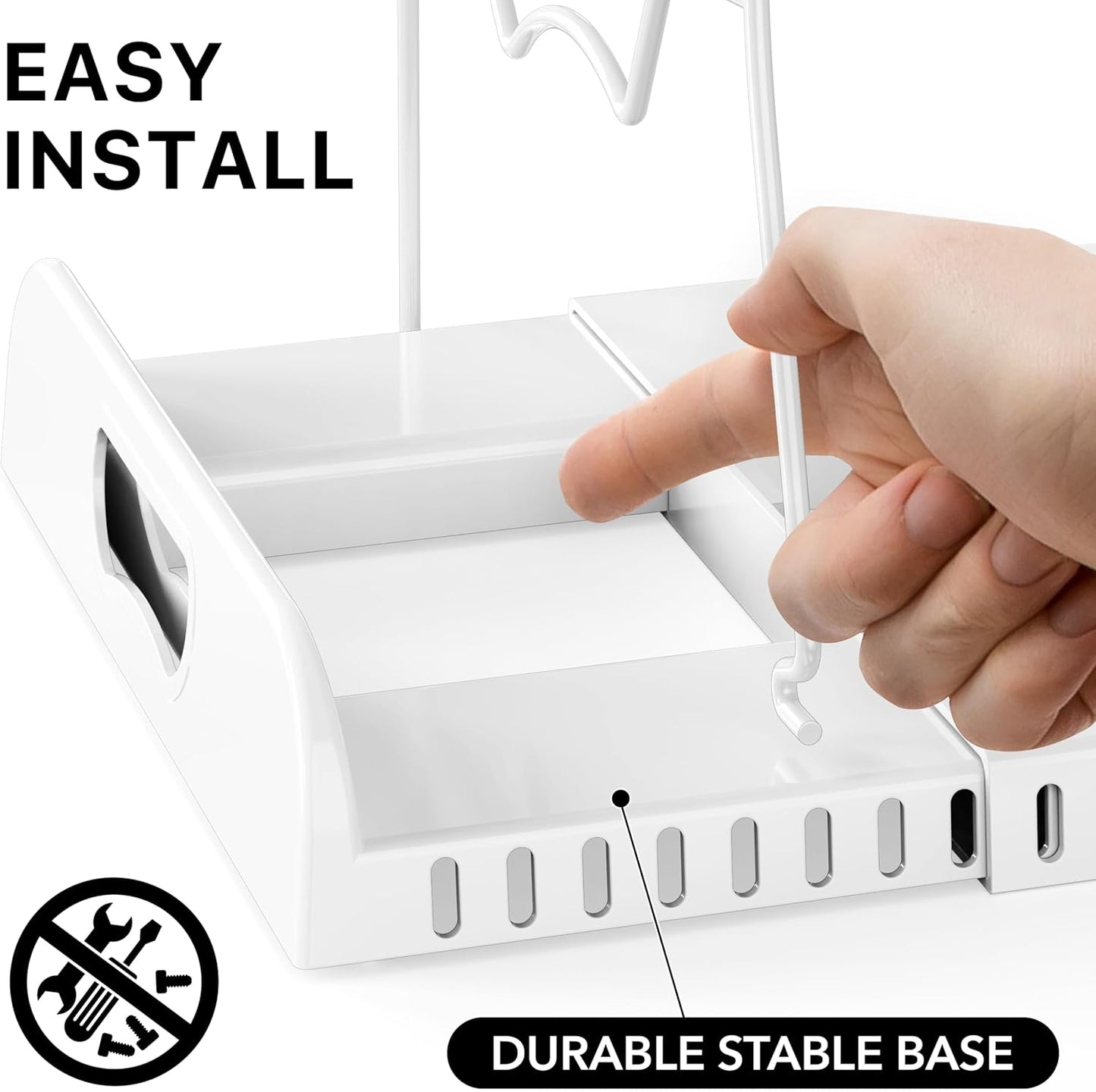 Expandable Pan Organizer Rack, 10 Adjustable Compartments