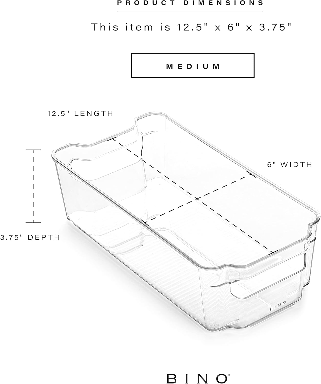 Stackable Storage Bins, Medium - 2 Pack THE STACKER COLLECTION Clear Plastic Built-In Handles BPA-Free Containers for Organizing Kitchen Pantry Multi-Use Organizer Bins