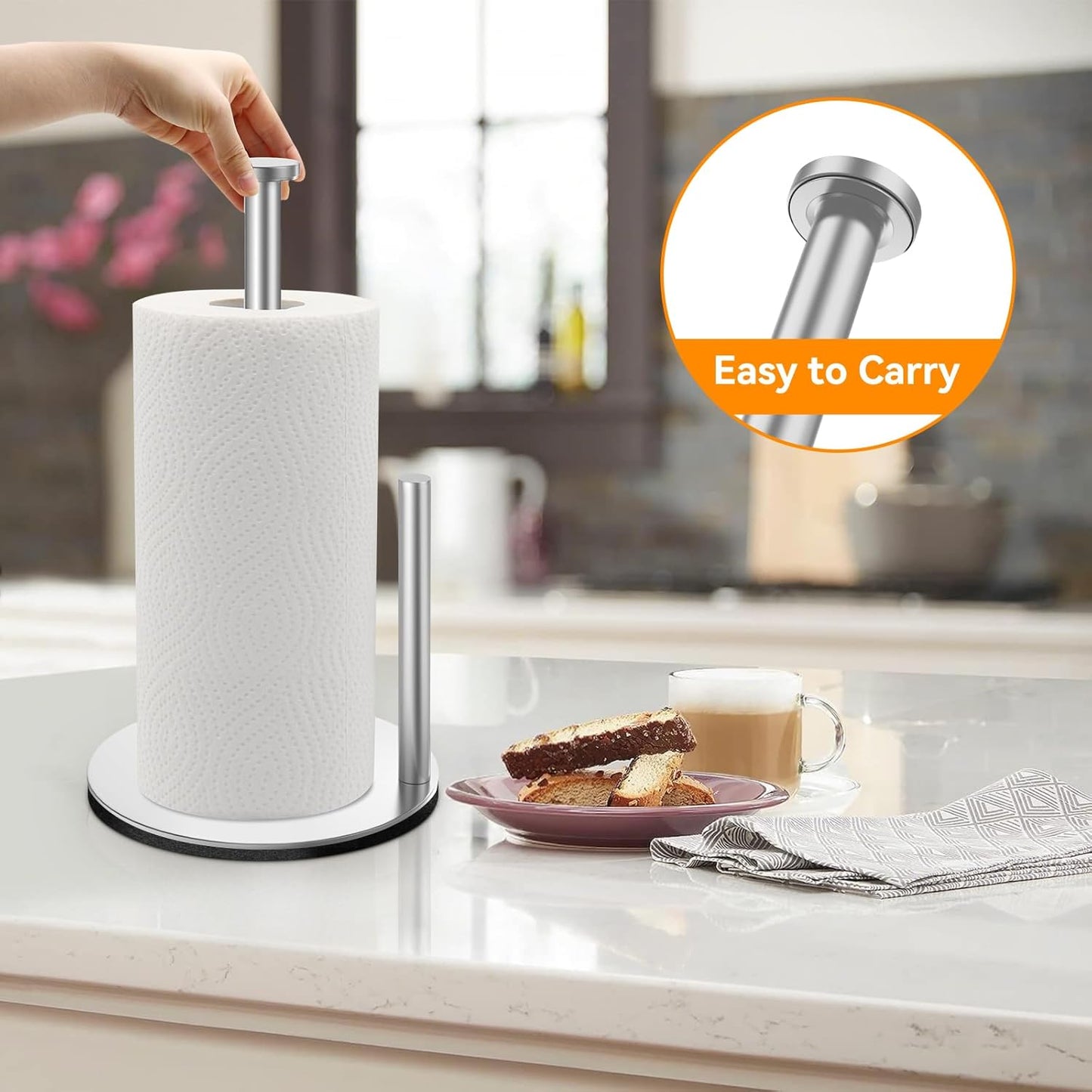 Paper Towel Holder for Kitchen, Countertop Paper Towel Holder
