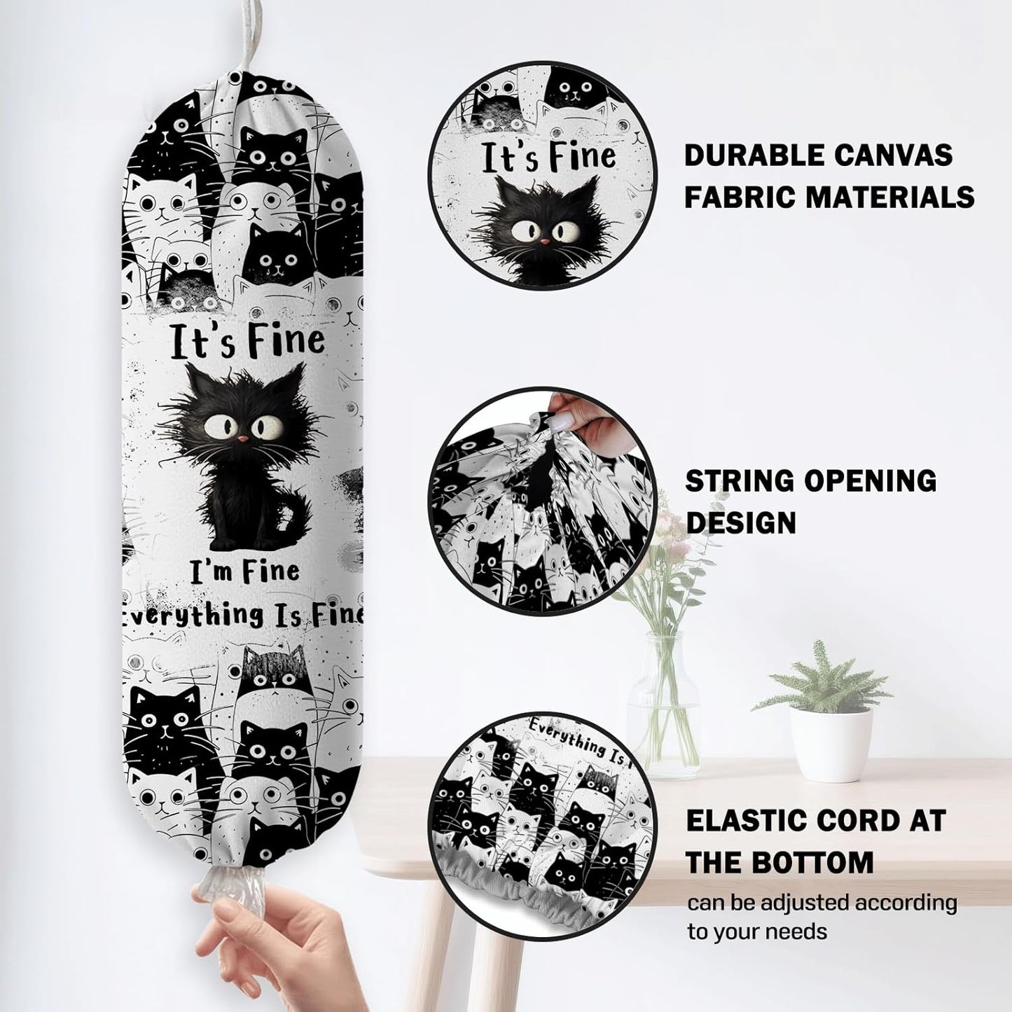 Plastic Bag Holder, Grocery Bag Organizer Storage