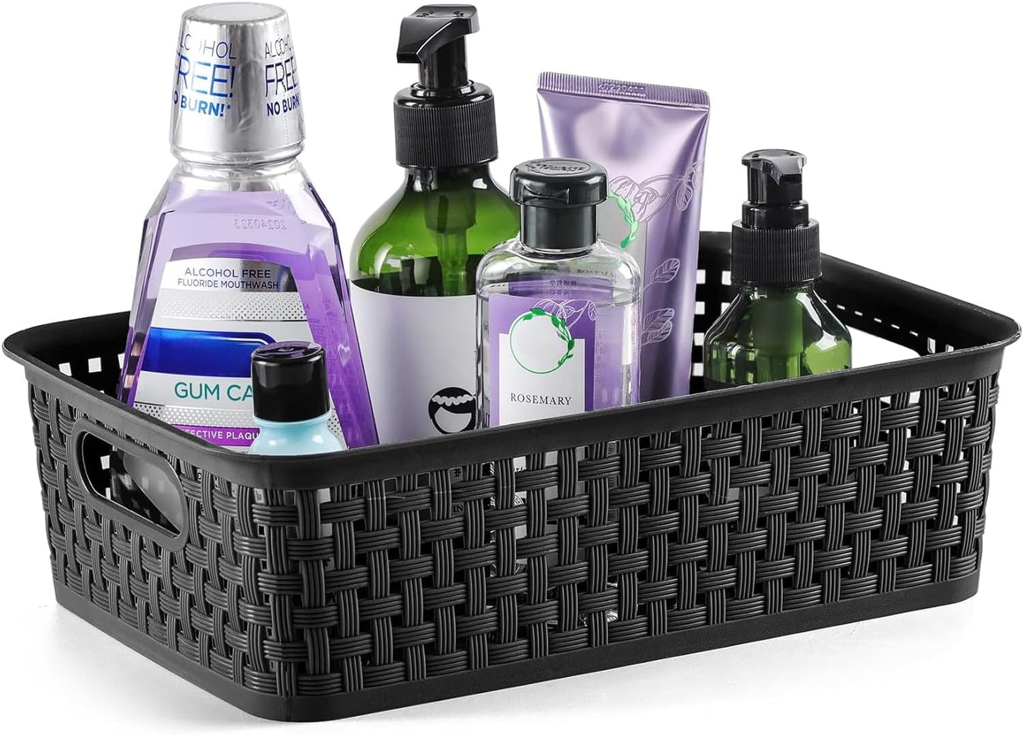 [ 8 Pack ] Plastic Storage Baskets, Small Pantry Organization and Storage Bins