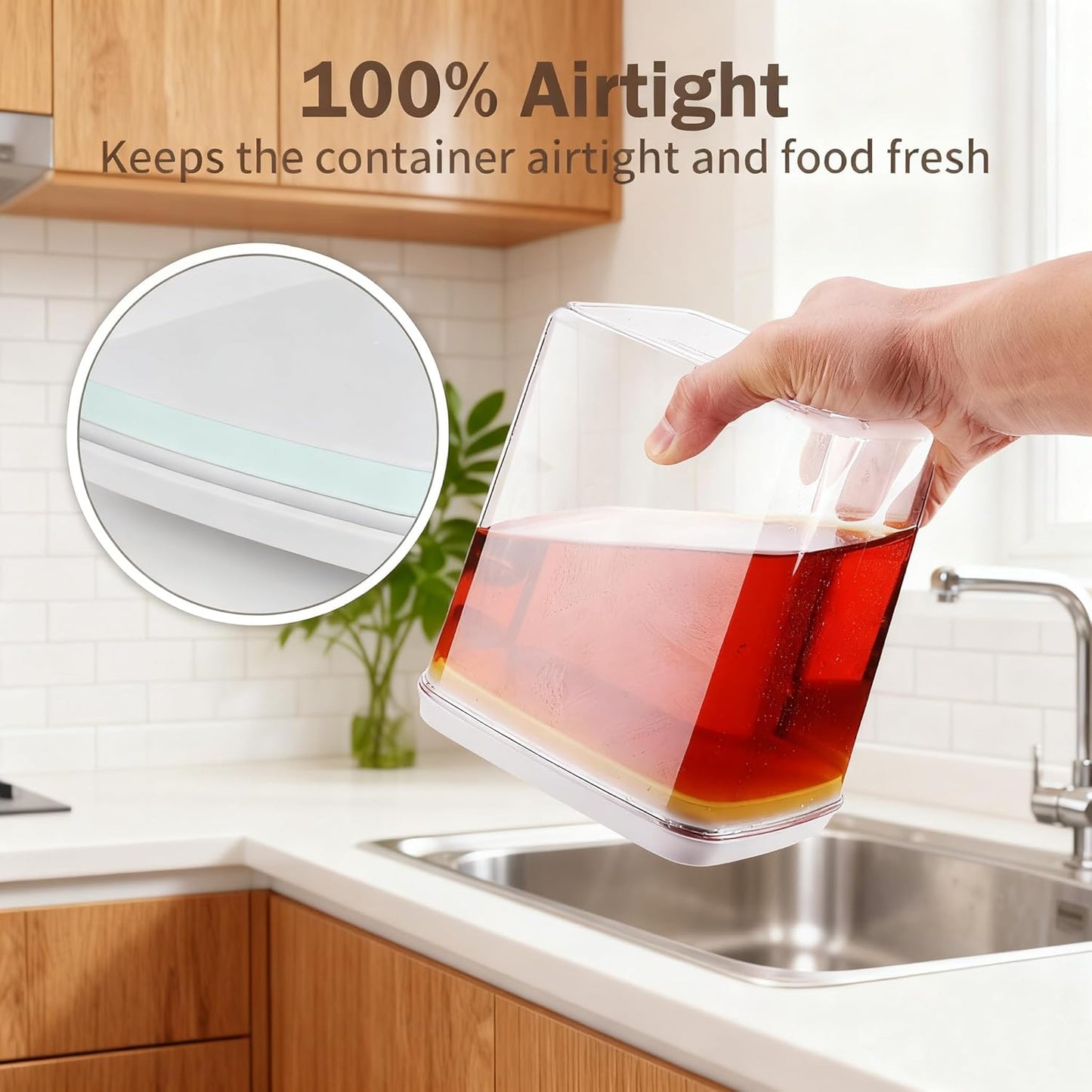 Pop Food Storage Containers Set Large Airtight Food Storage Containers with Pop Lids