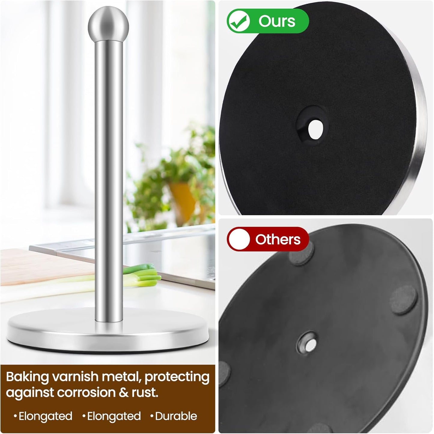Paper Towel Holder, Kitchen Paper Towels Holder Stand