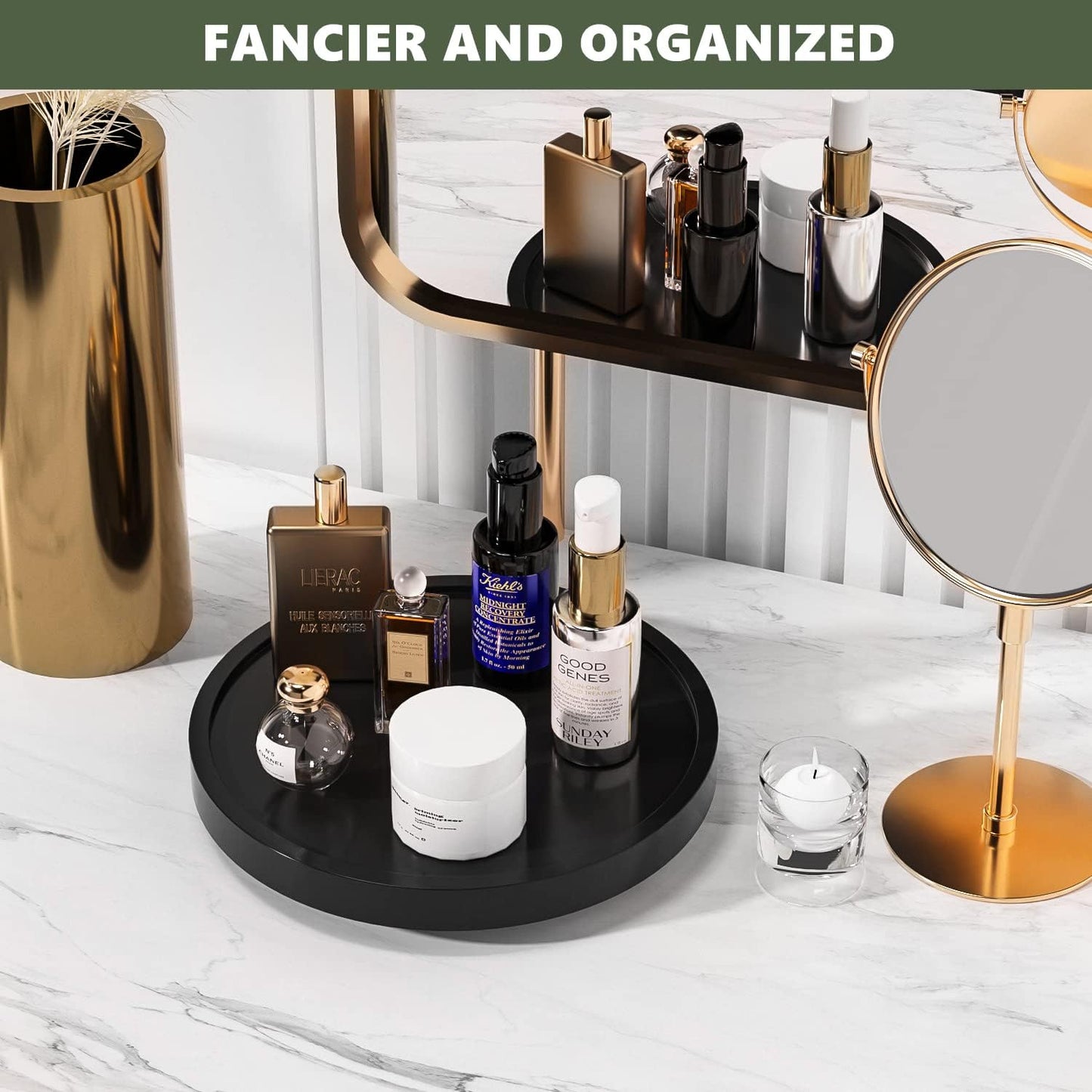Turntable Vanity Tray 9 Inch for Perfume Candle