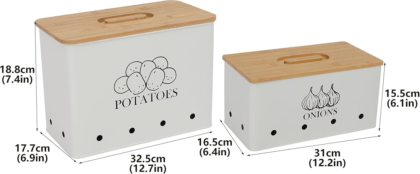 Potato Onion Kitchen Storage Canisters,Storage Bin For Kitchen 2 Pack Set,potatoe