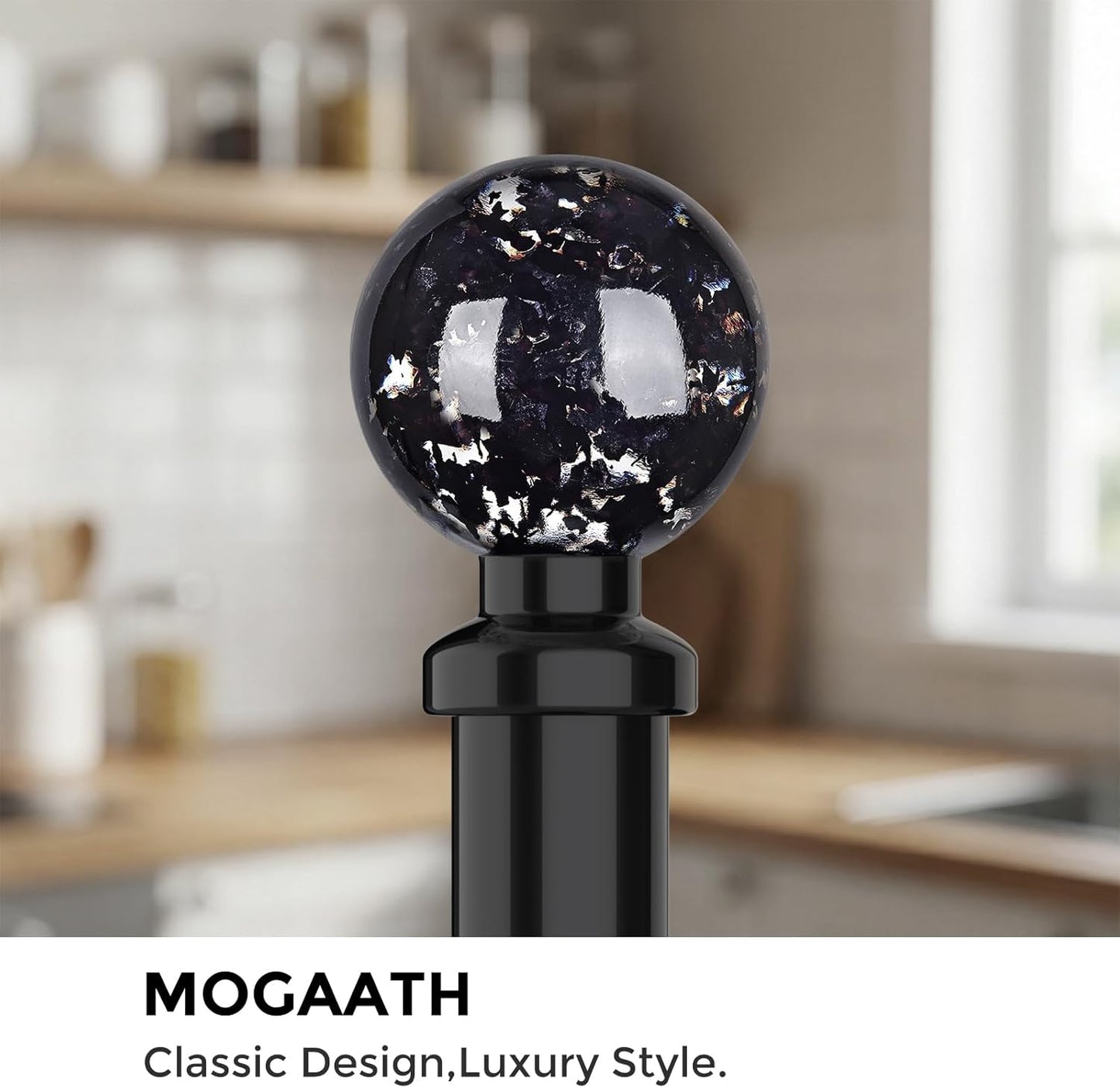 Black Paper Towel Holder Countertop, Unique Black Ball Decor,Brass Paper Towel Holder for Kitchen