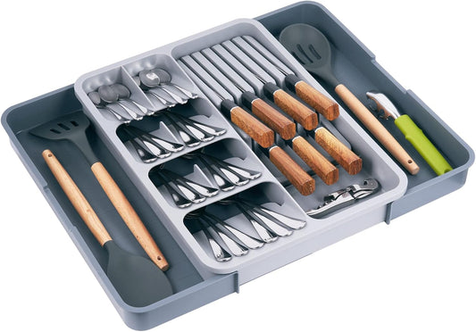Kitchen Utensil Drawer Organizer, Removable 2-Tier Knife Holder
