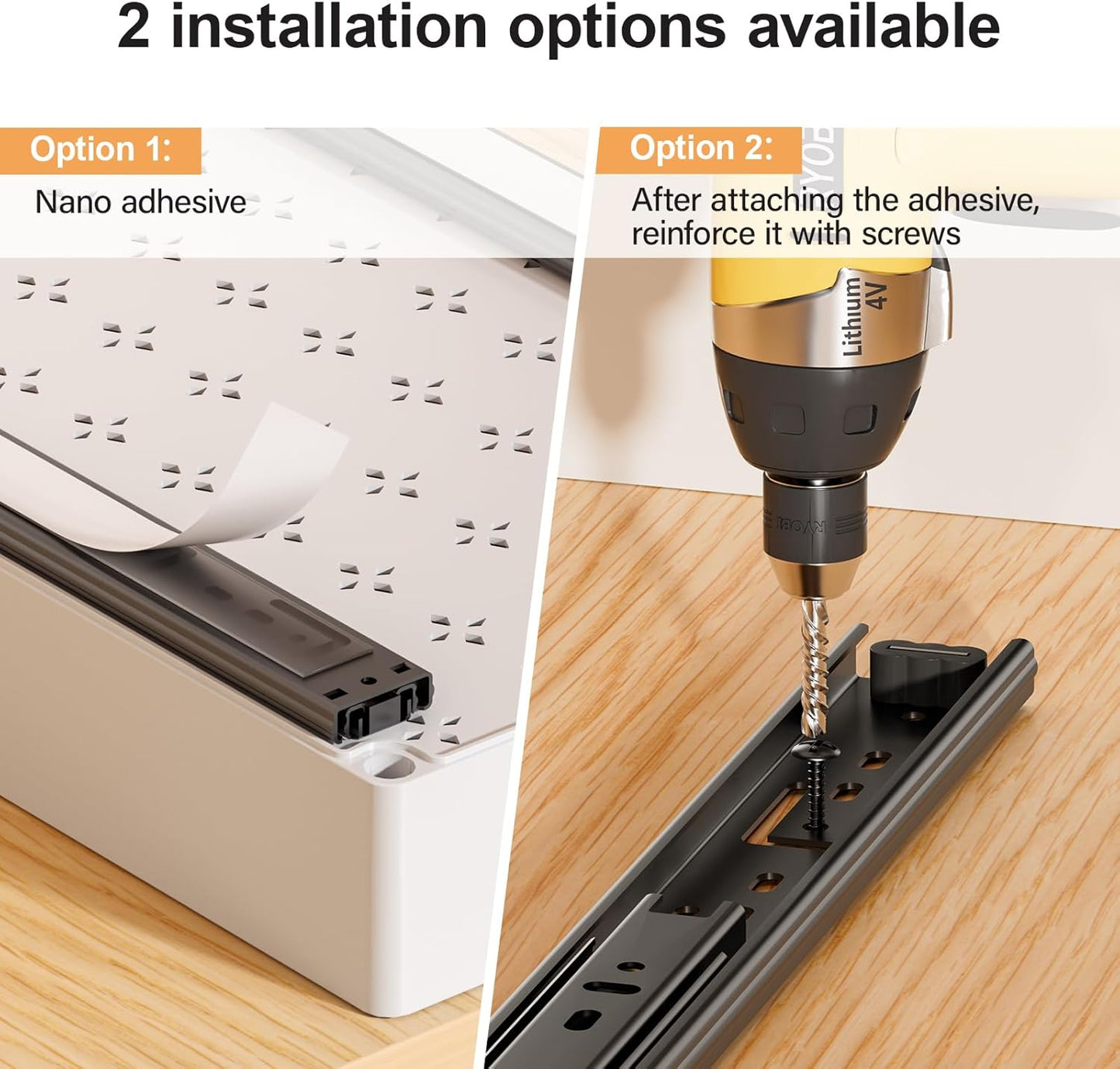 3 Pack Pull Out Cabinet Organizer, 15.7"Deep Pull Out Drawers for Cabinets