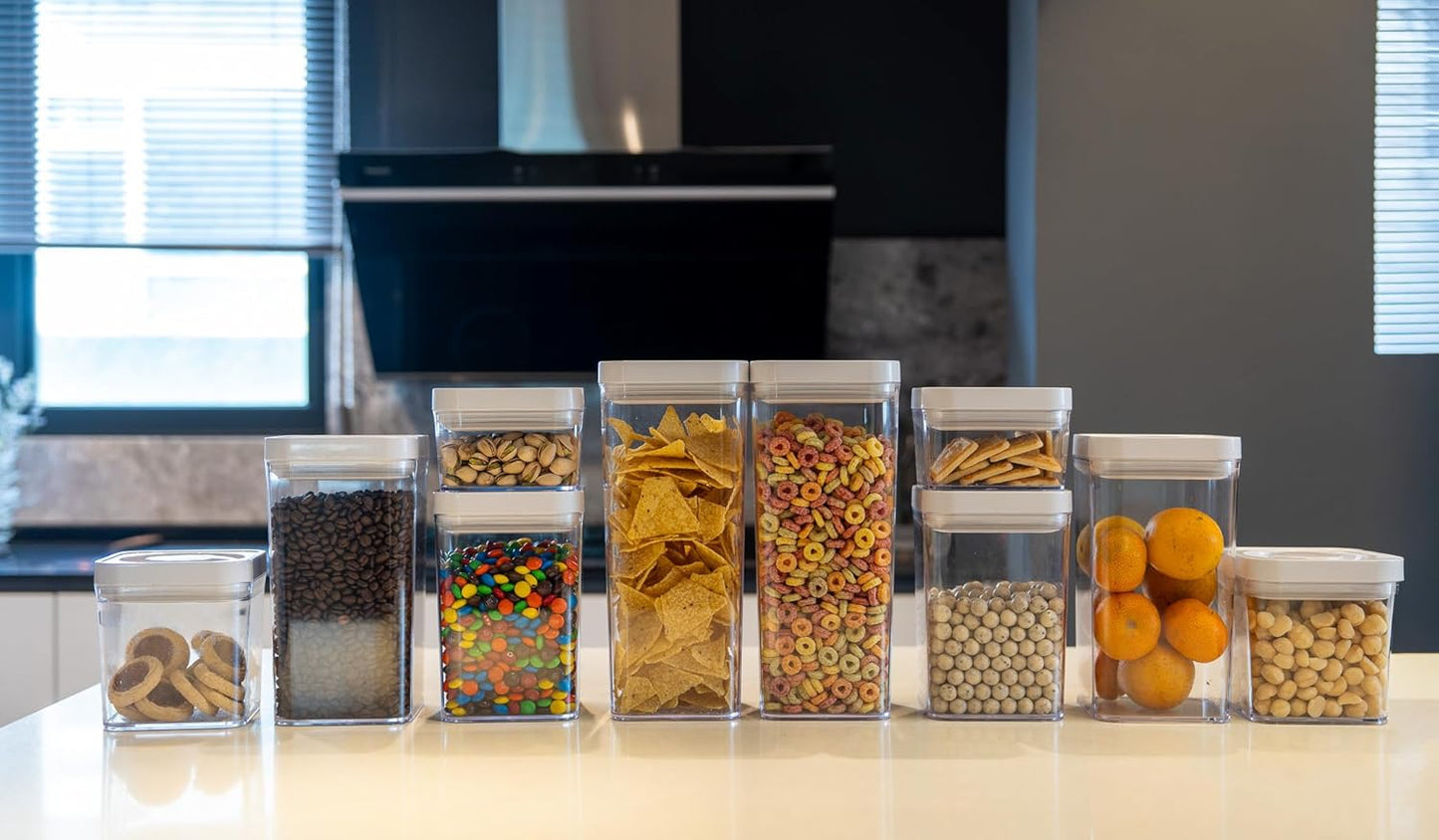 Airtight Food Storage Containers, BPA Free, Dishwasher Safe, with Twist/Turn Lids
