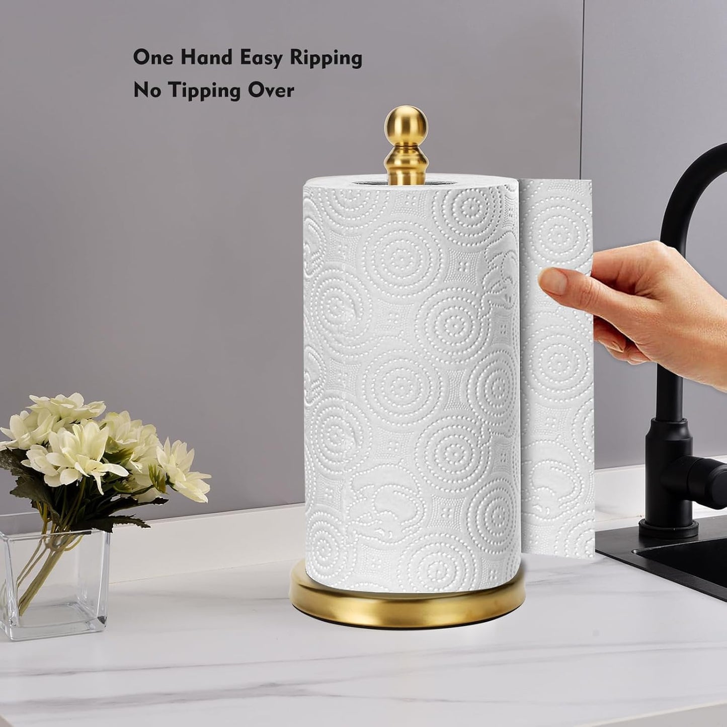 Paper Towel Holder Stand, Gold Paper Towel Holder Countertop