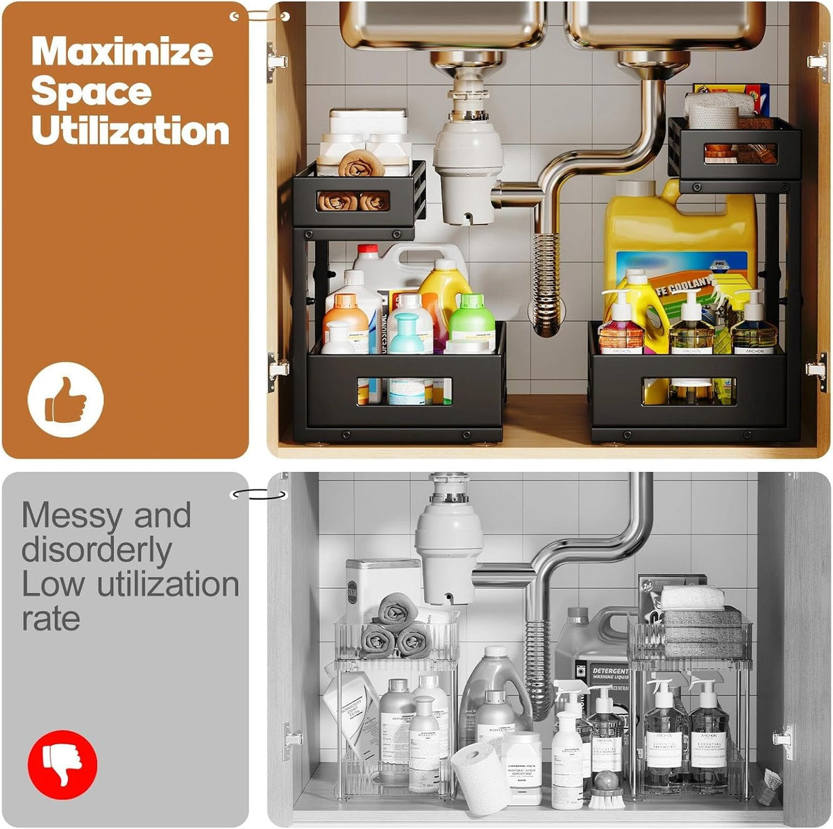 1-Pack Under Sink Organizers and Storage