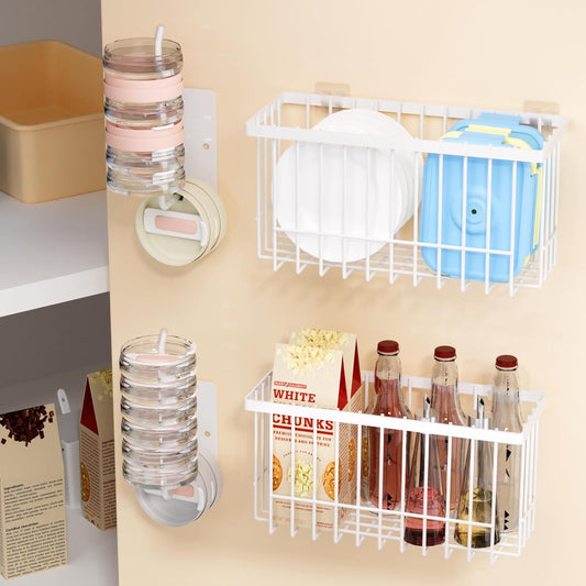 4 Pack Adhesive Cabinet Door Organizer