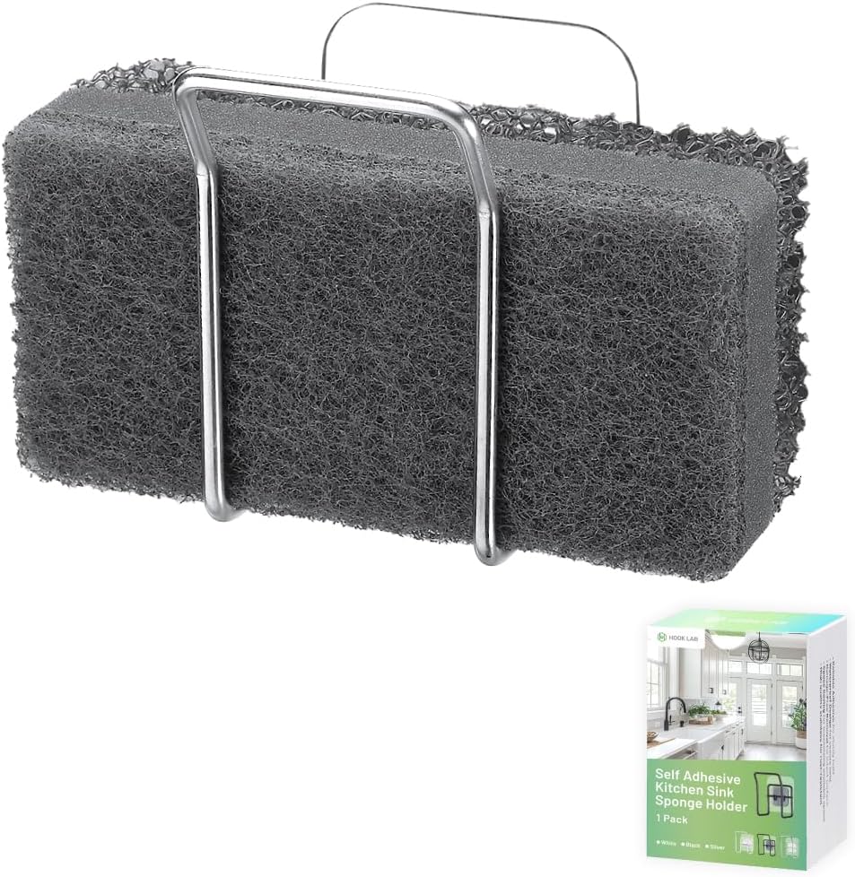 Hook LAB Reusable Sponge Holder for Kitchen Sink & Bathroom 