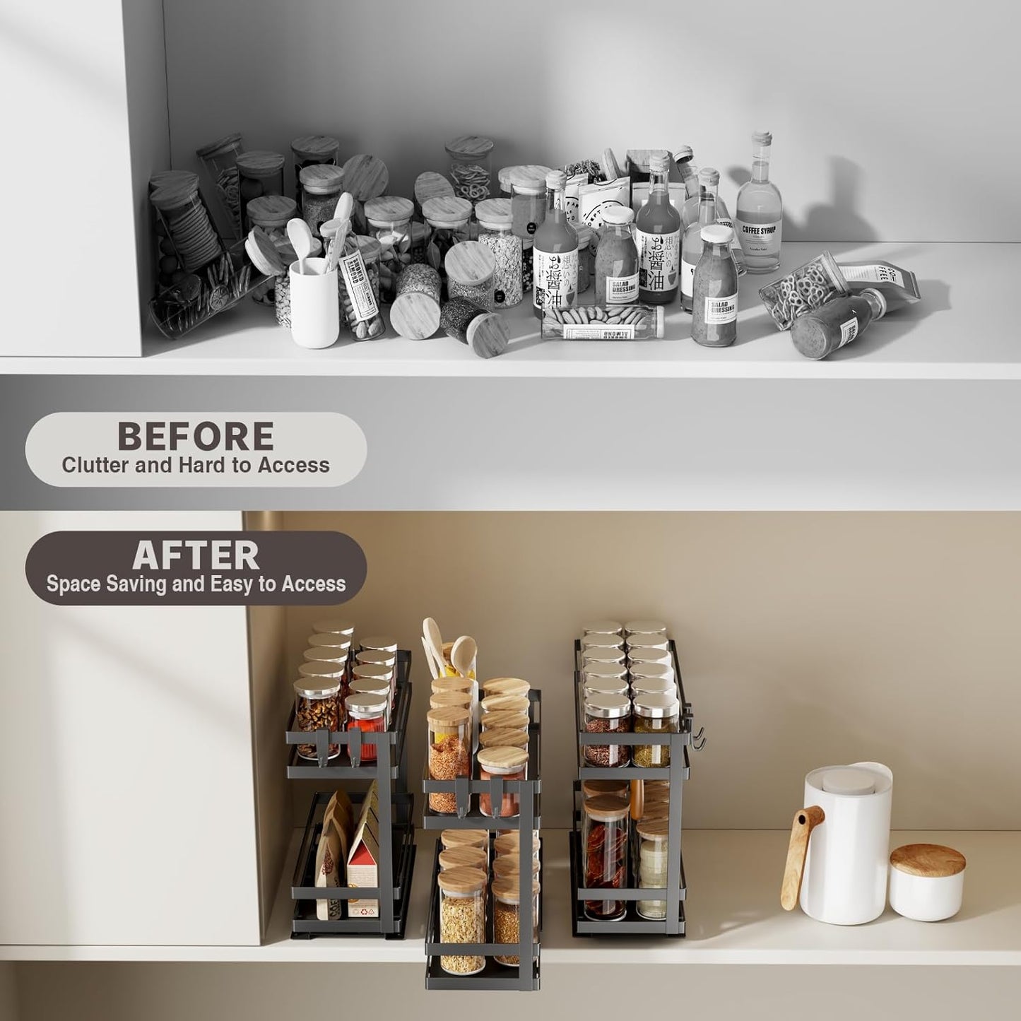 Pull Out Spice Rack Organizer for Cabinet