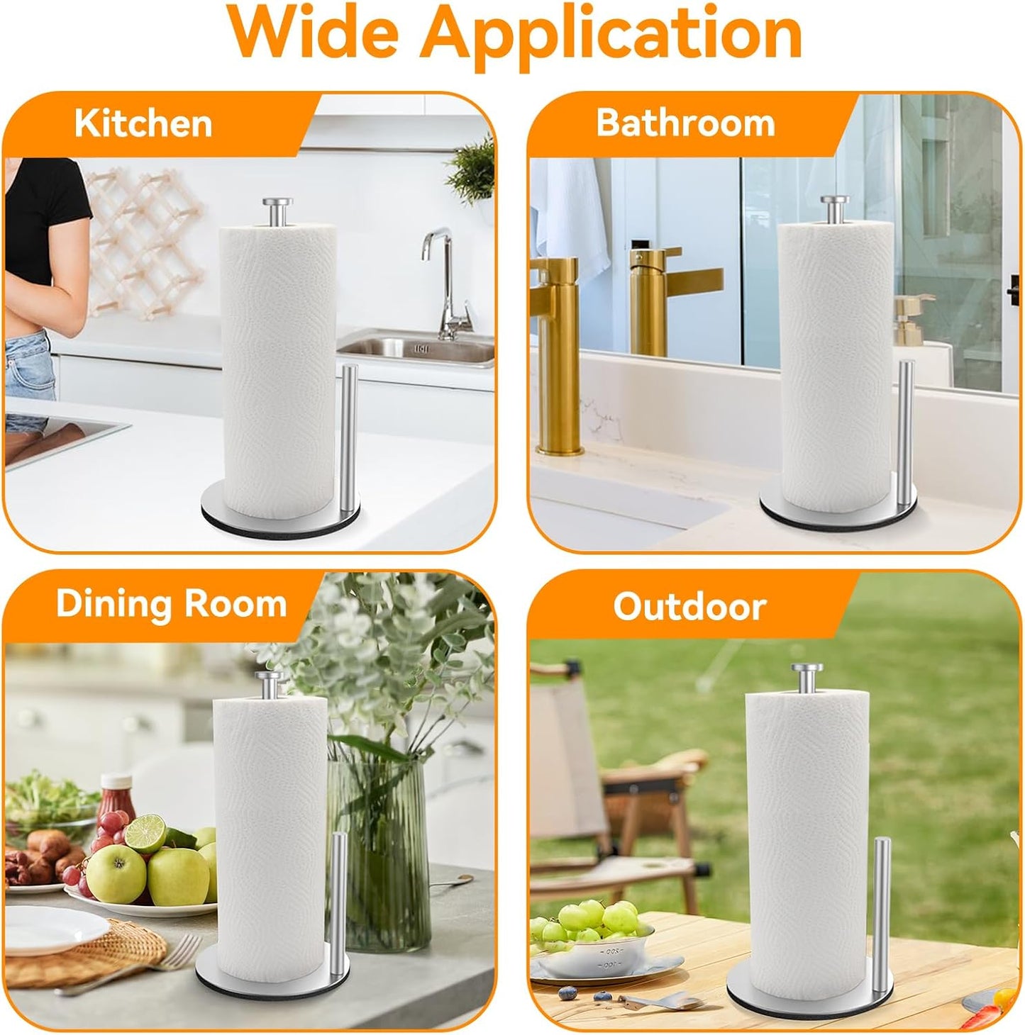 Paper Towel Holder for Kitchen, Countertop Paper Towel Holder