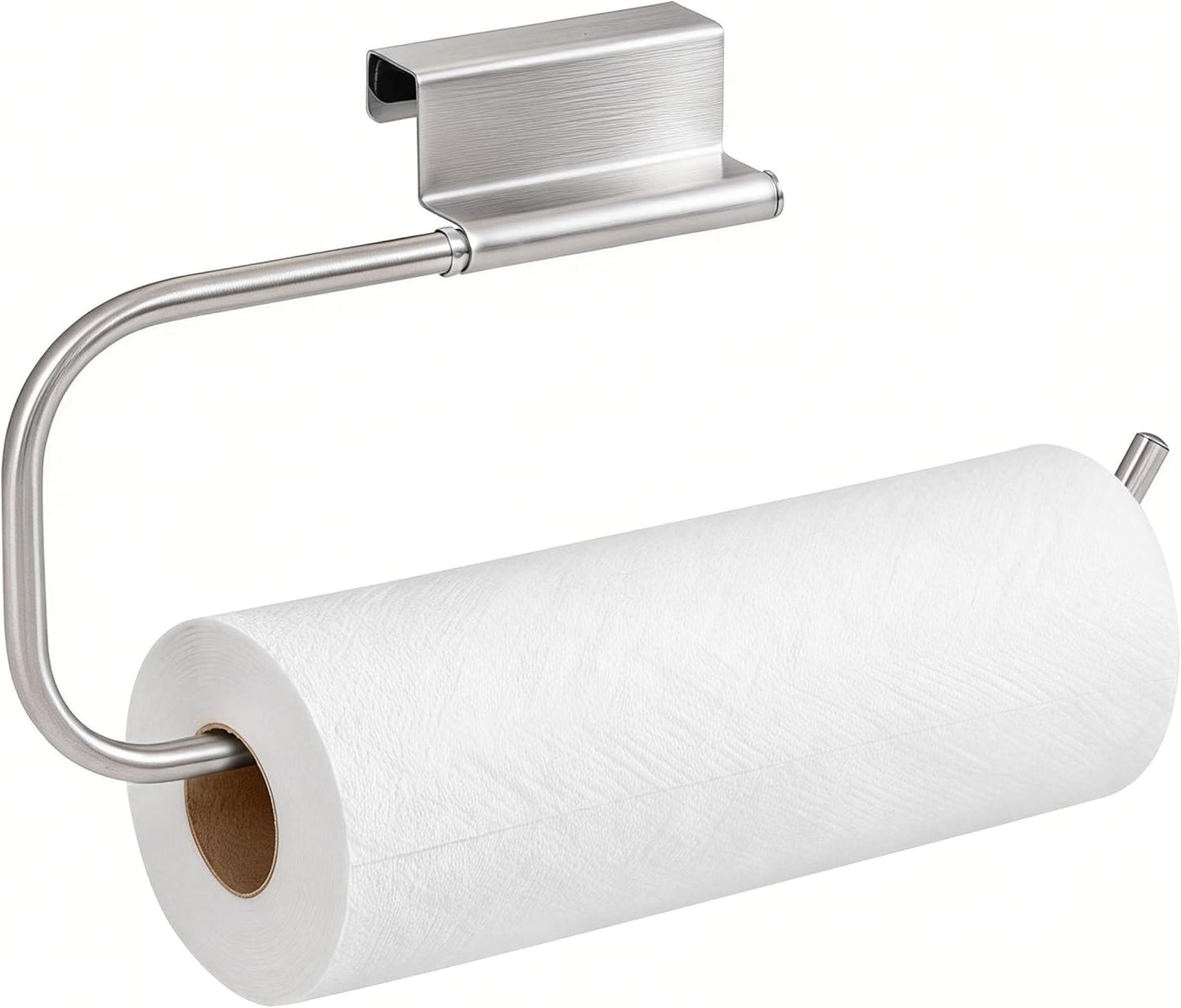 Over Cabinet Door Paper Towel Holder for Kitchen Cabinet Brushed Stainless Steel