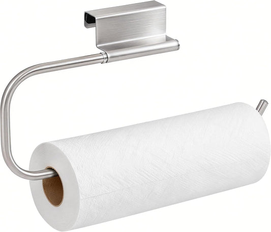 Over Cabinet Door Paper Towel Holder for Kitchen Cabinet Brushed Stainless Steel