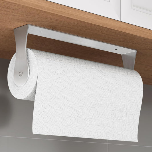 Paper Towel Holder Under Cabinet, Wall Mount Paper Towel Holder for Kitchen Bathroom