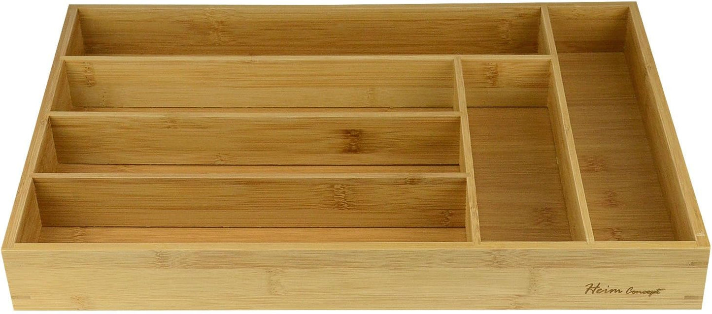 Drawer Organizer Bamboo Cutlery Tray Silverware Organizer/Utensil Holder