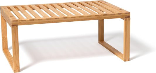 Bamboo Kitchen Cabinet Shelf for Organizing a Pantry, Countertop, or Bathroom