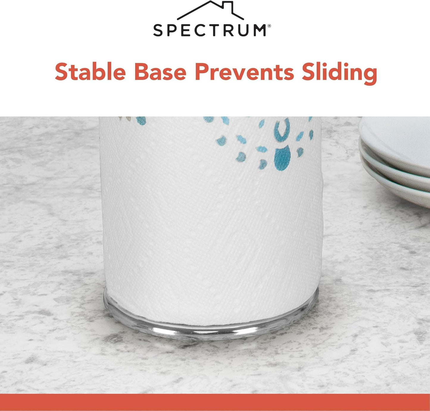 Chrome Paper Towel Holder Countertop Kitchen Organizer