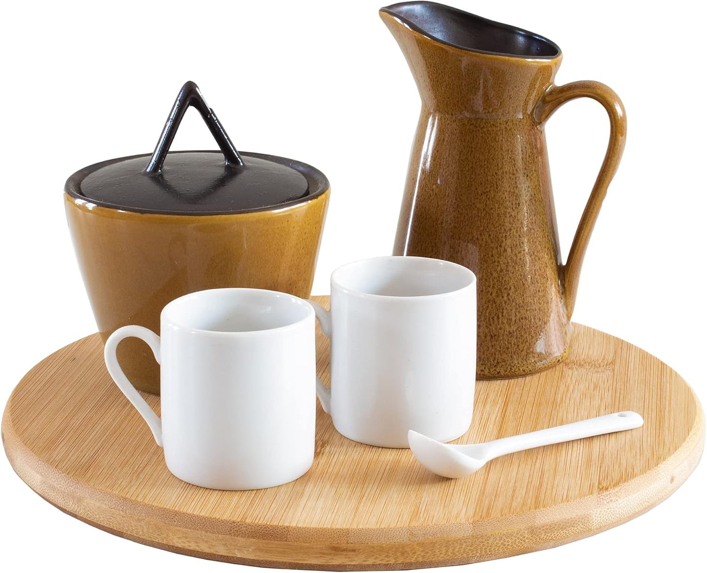 Lazy Susan Organizer for Cabinet, Pantry or Tabletop – 10" Bamboo Turntable for Kitchen