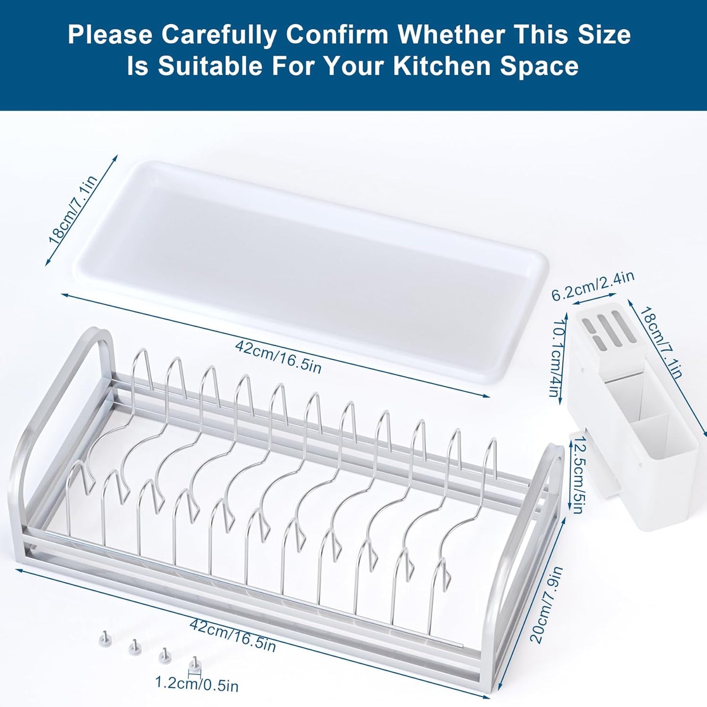 Dish Drying Rack for Small Kitchen Counter