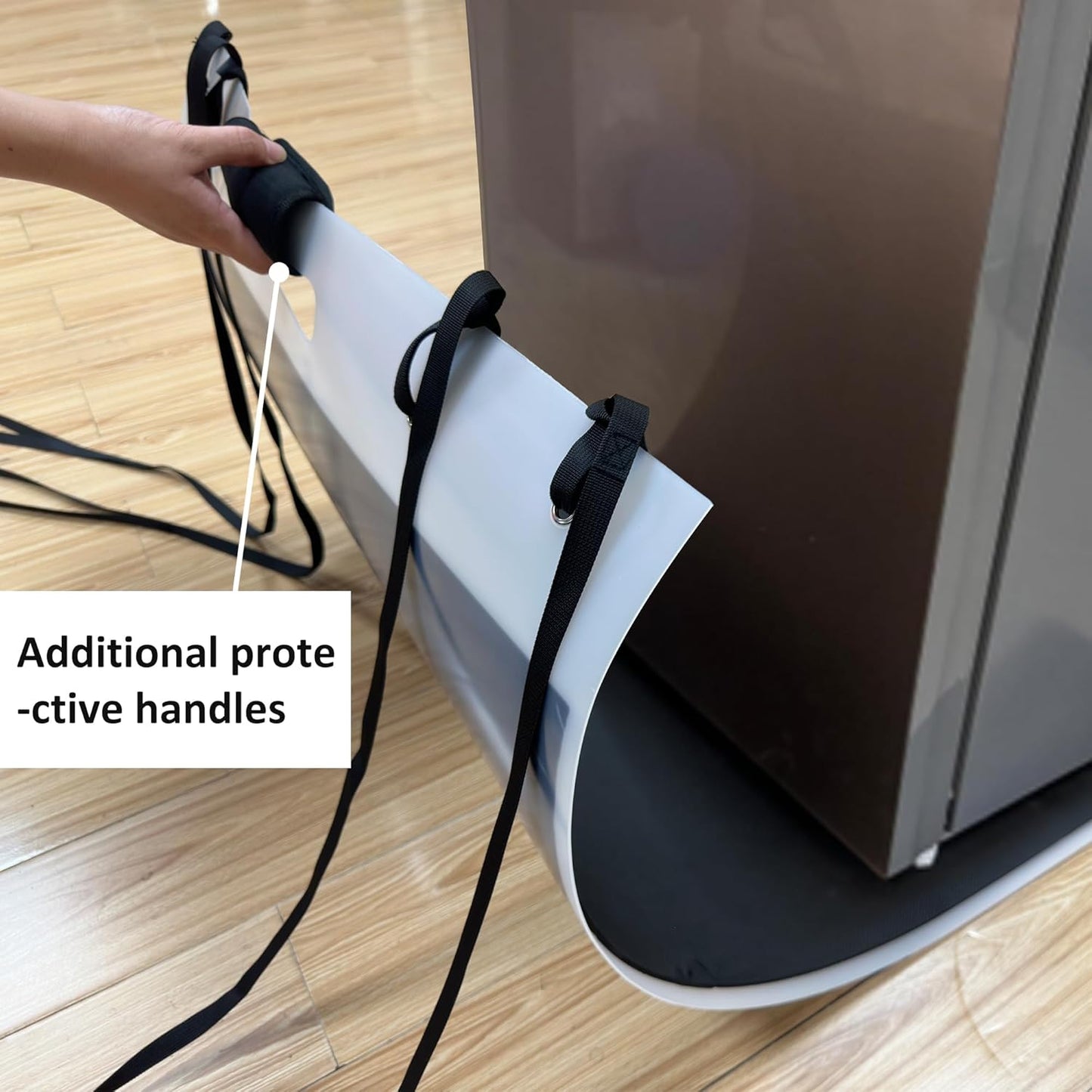 Appliance Furniture Sliders for Heavy Duty Carpet/Hardwood - 660lb Capacity 4-Pack, Thick Non-Scratch Moving Pads for Refrigerators, Safes - Reusable Appliance Mover with Pull Straps (30 * 48in)
