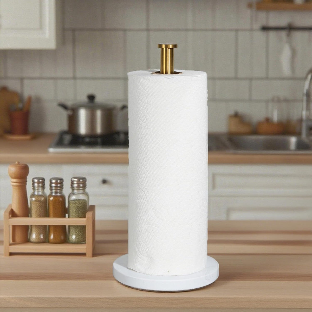 YIGII Marble Base Paper Towel Holder Countertop