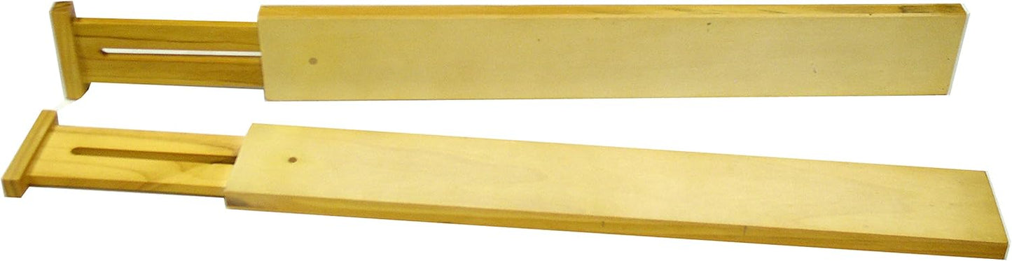 Expandable Hardwood Kitchen Drawer Divider Set of 2 by Dr. Organizer – Spring Locking