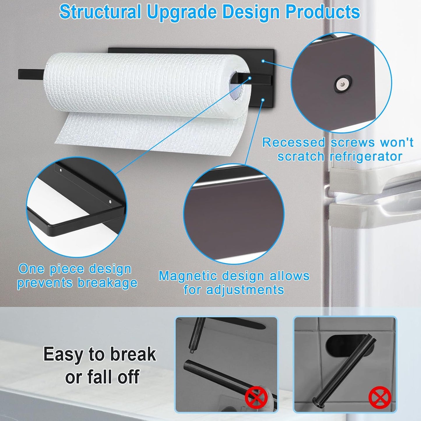 Paper Towel Holder, Magnetic Paper Towel Holder for Fridge