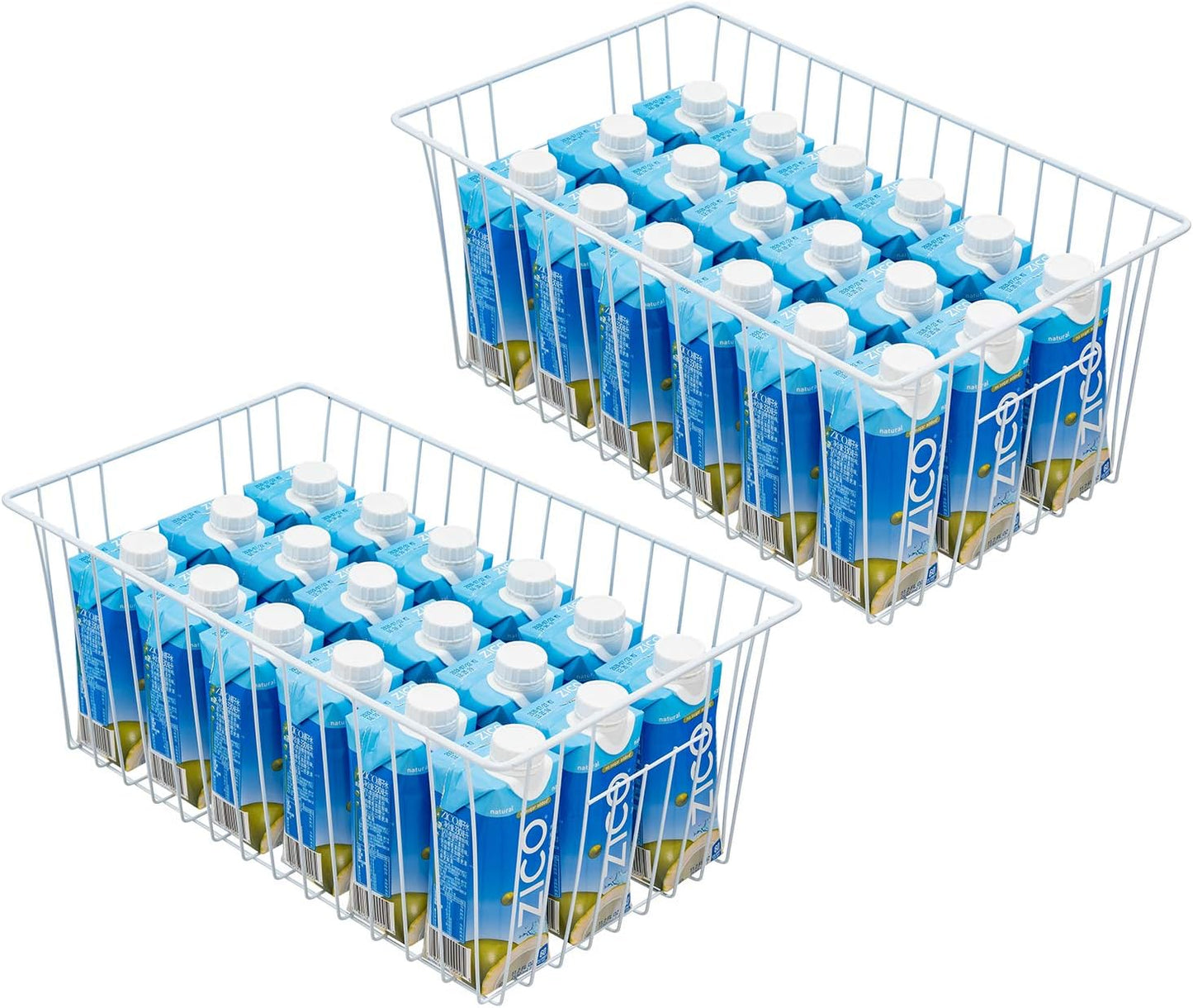 16Lx12W inch Wider Freezer Storage Organizer Baskets Container
