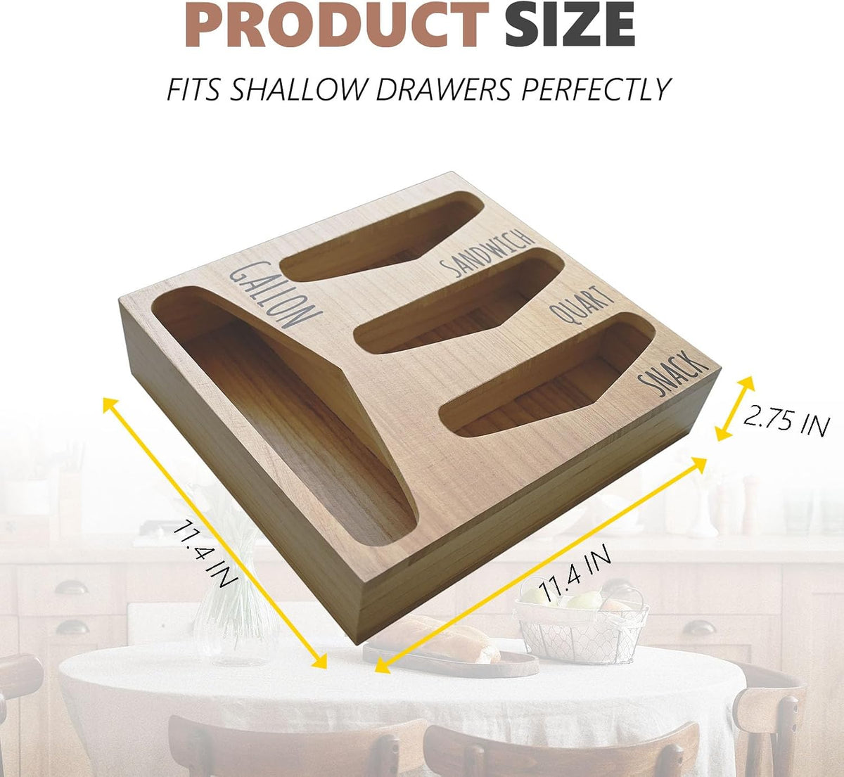 Bag Storage Organizer for Kitchen Drawer