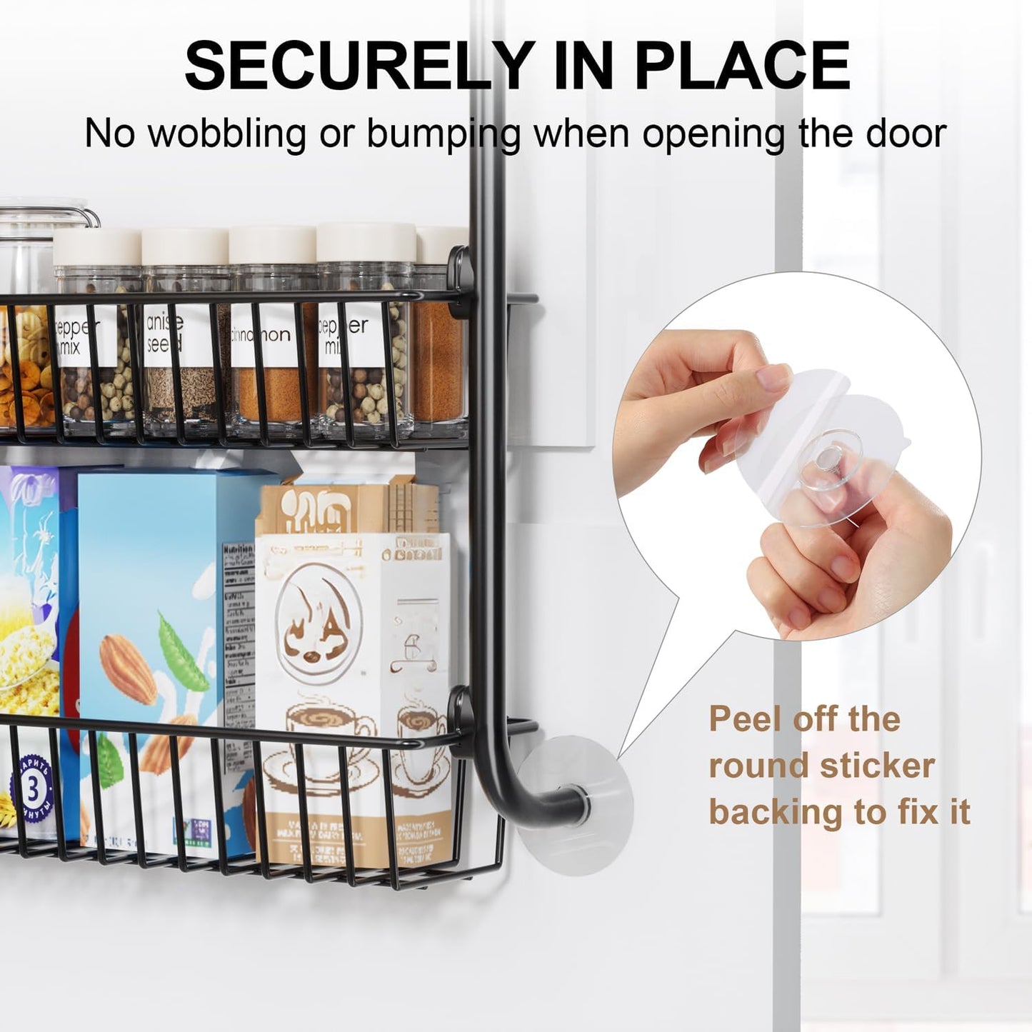 Over the Door Pantry Organizer, 6-Tier Metal Pantry Door Organization and Storage