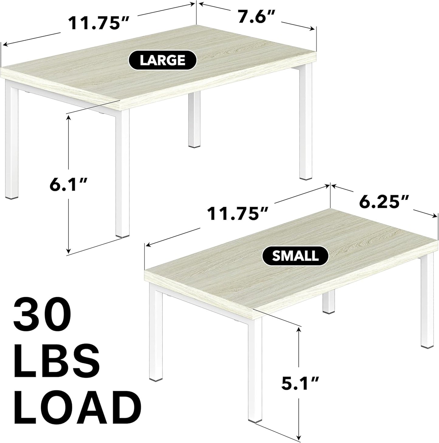 Expandable Stackable Cabinet and Counter Shelf Organizer with Wooden Surface