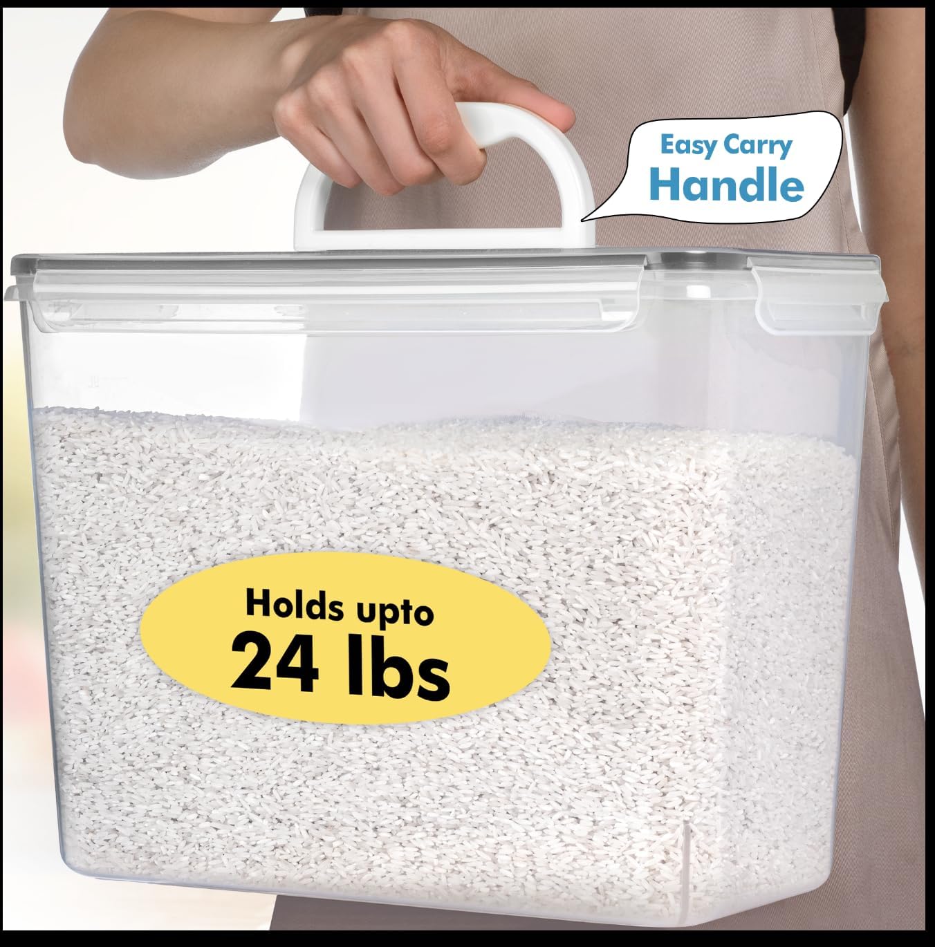 2 PC (11L | 372 oz) Flour Sugar Storage Containers with Easy Carry Handle