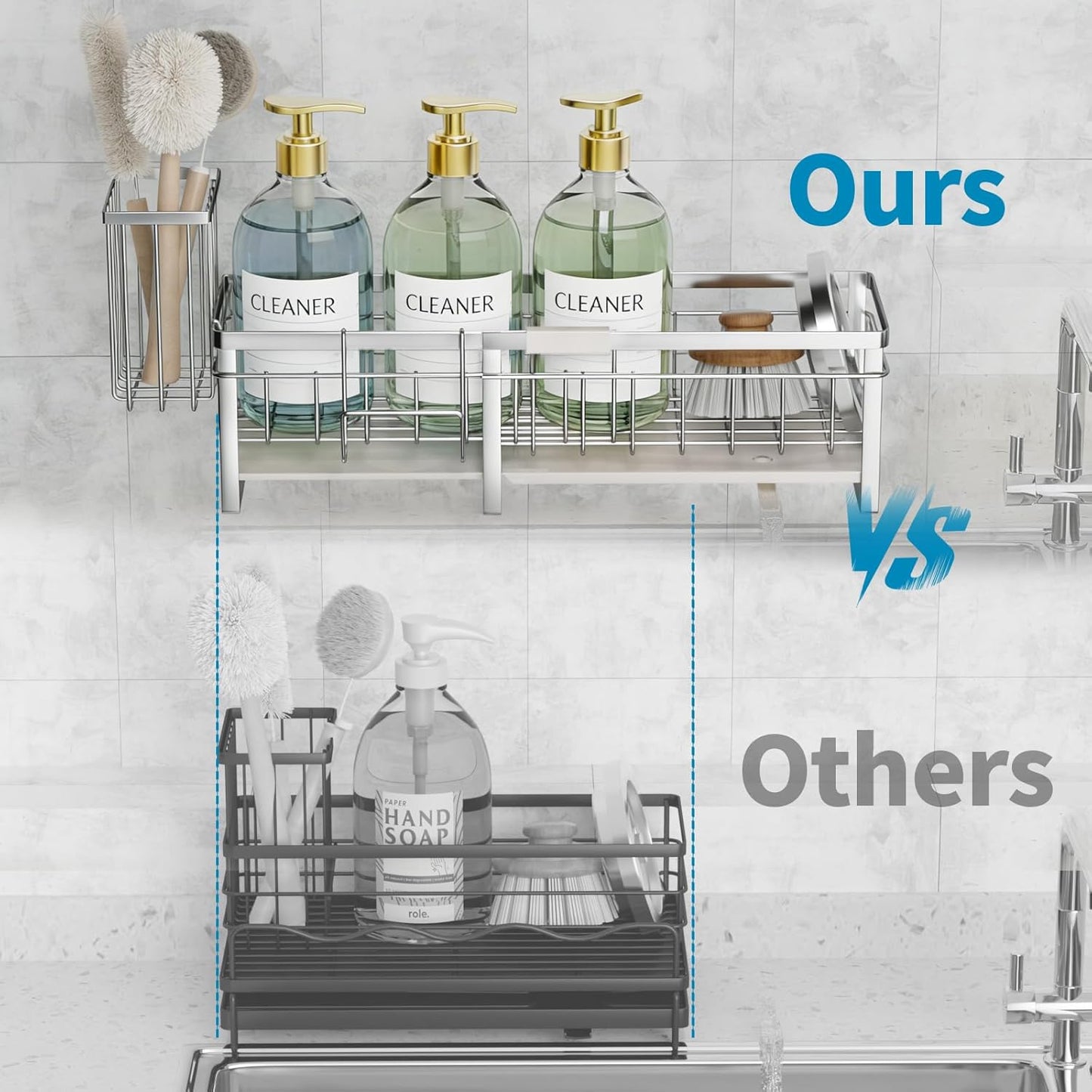 Extra Large Extendable Sponge Holder for Kitchen Sink