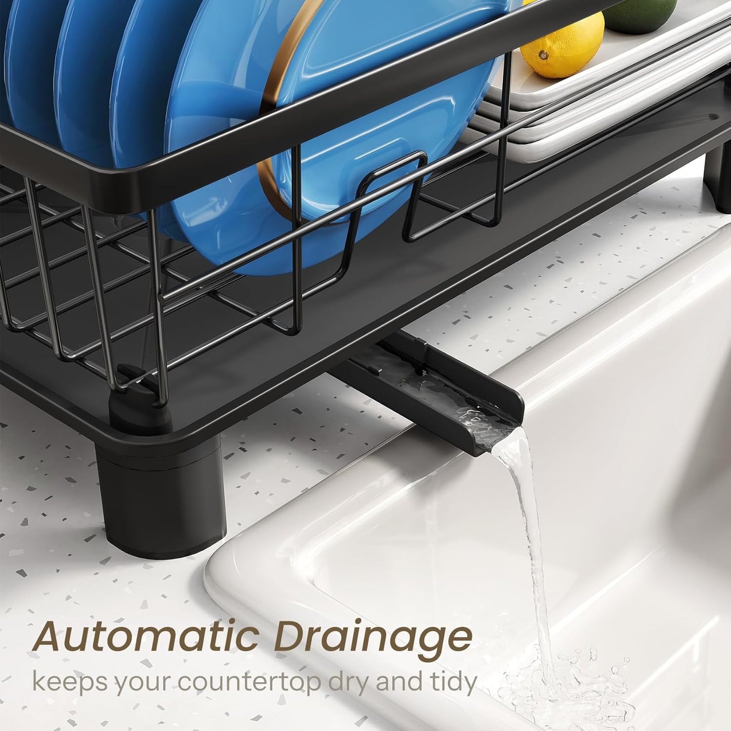 Dish Drying Rack - Space-Saving Dish Rack for Kitchen Counter