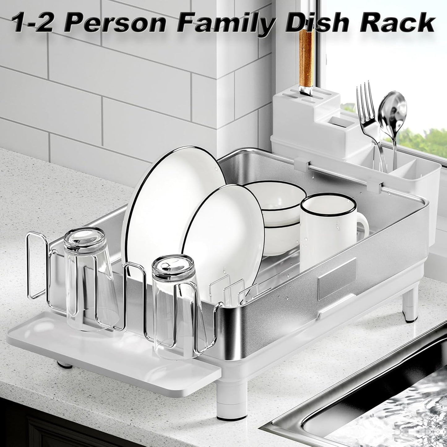 Dish Drying Rack, 304 Stainless Steel Dish Racks for Kitchen Counter