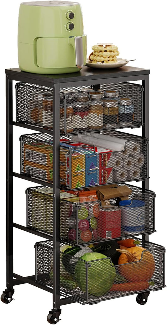 4-Tier Fruit Vegetable Storage Cart