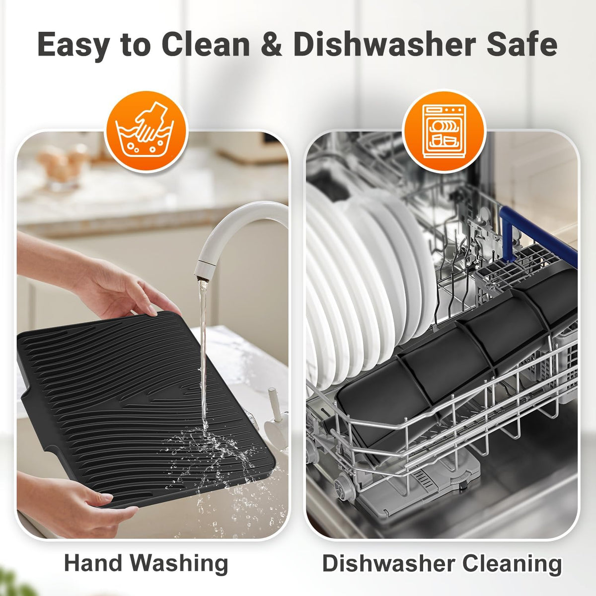 Silicone Dish Drying Mat for Kitchen counter