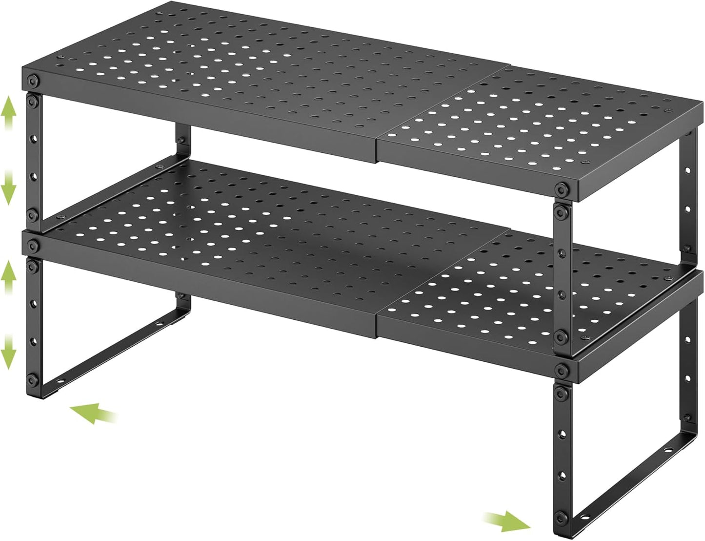 Expandable Cabinet Organizer Shelf With Adjustable Height