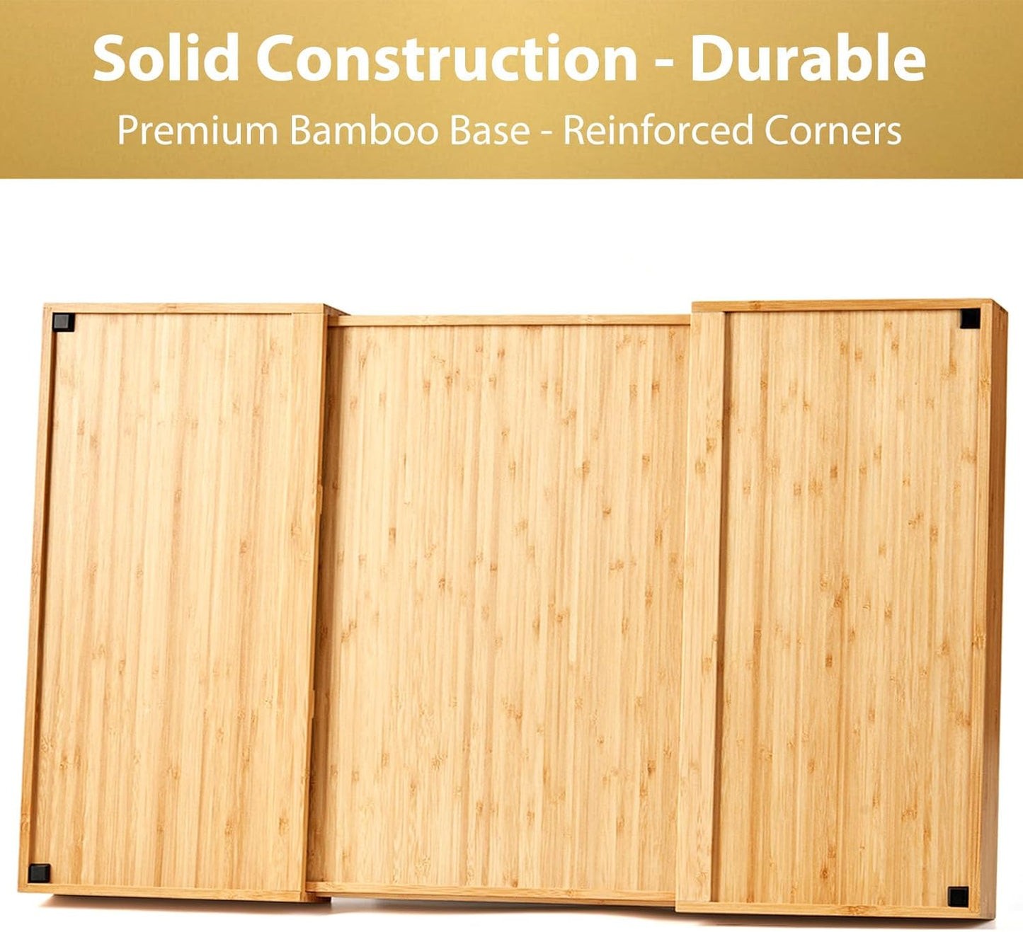 Extra Large Expandable Kitchen Siverware Utensils Drawer Organizer, 19" Deep for Big Drawer