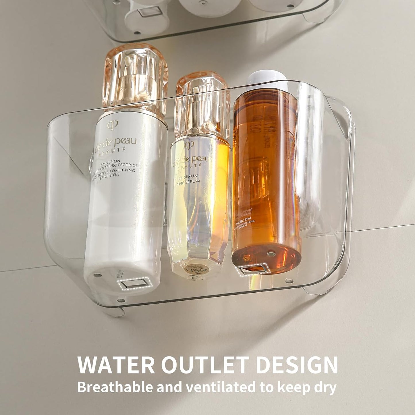 2 Pack Adhesive Cabinet Door Organizer, Compact Kitchen Under Sink Organizer