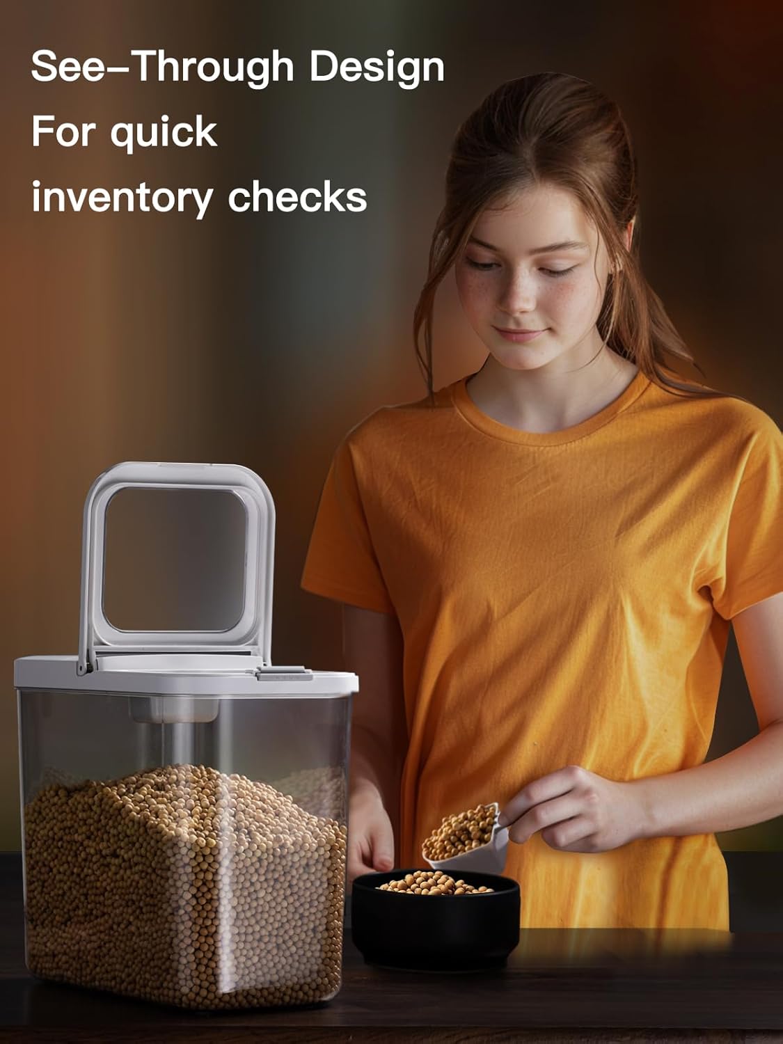 20-25 lbs Rice Dispenser with measuring spoon