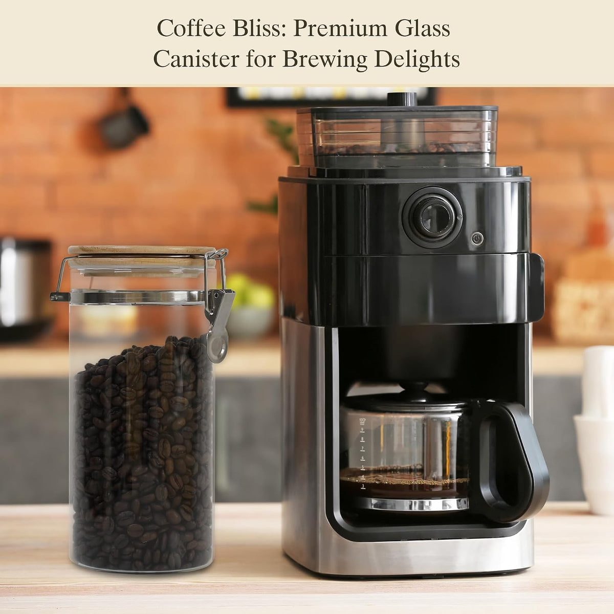 Glass Coffee Canister Coffee Containers for Ground Coffee Co