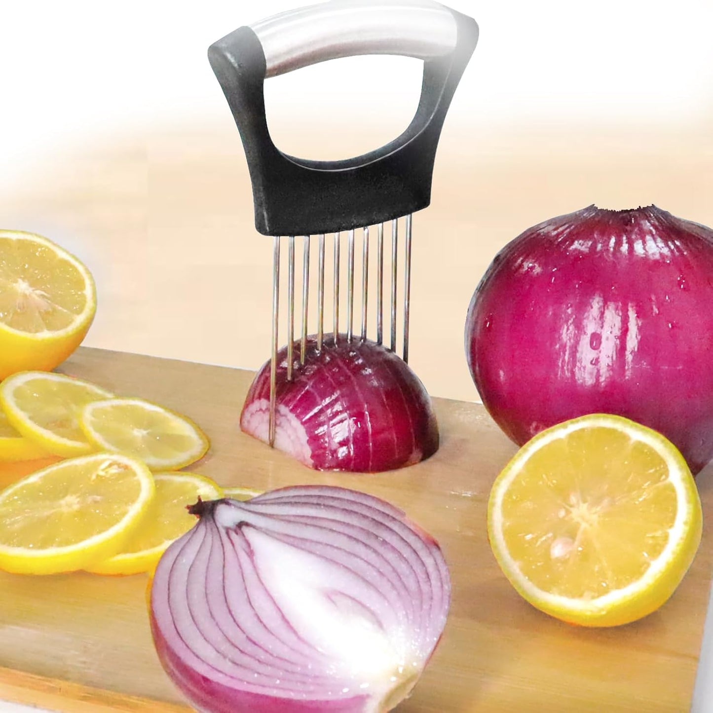 Onion Holder for Slicing, Onion Cutter Vegetable Chopper
