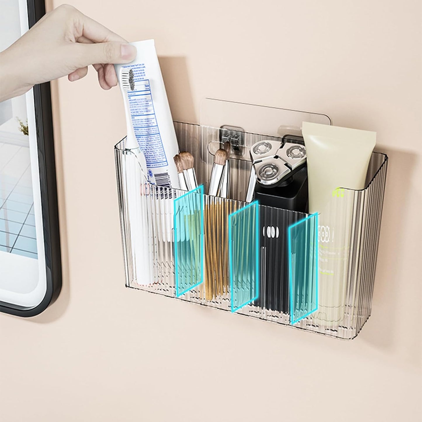 2 Pack Adhesive Mount Cabinet Door Organizer