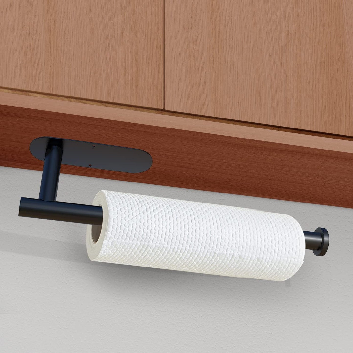 Paper Towel Holder Under Cabinet Wall Mount for Kitchen Towel, Self-Adhesive Bar, Rack