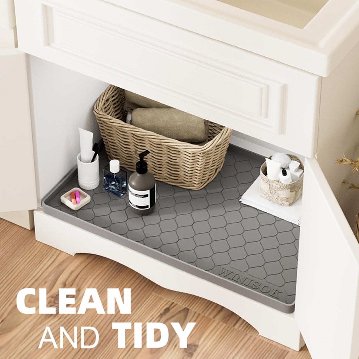 Silicone Under Sink Mat 34" x 22", kitchen Essentials and Gadgets